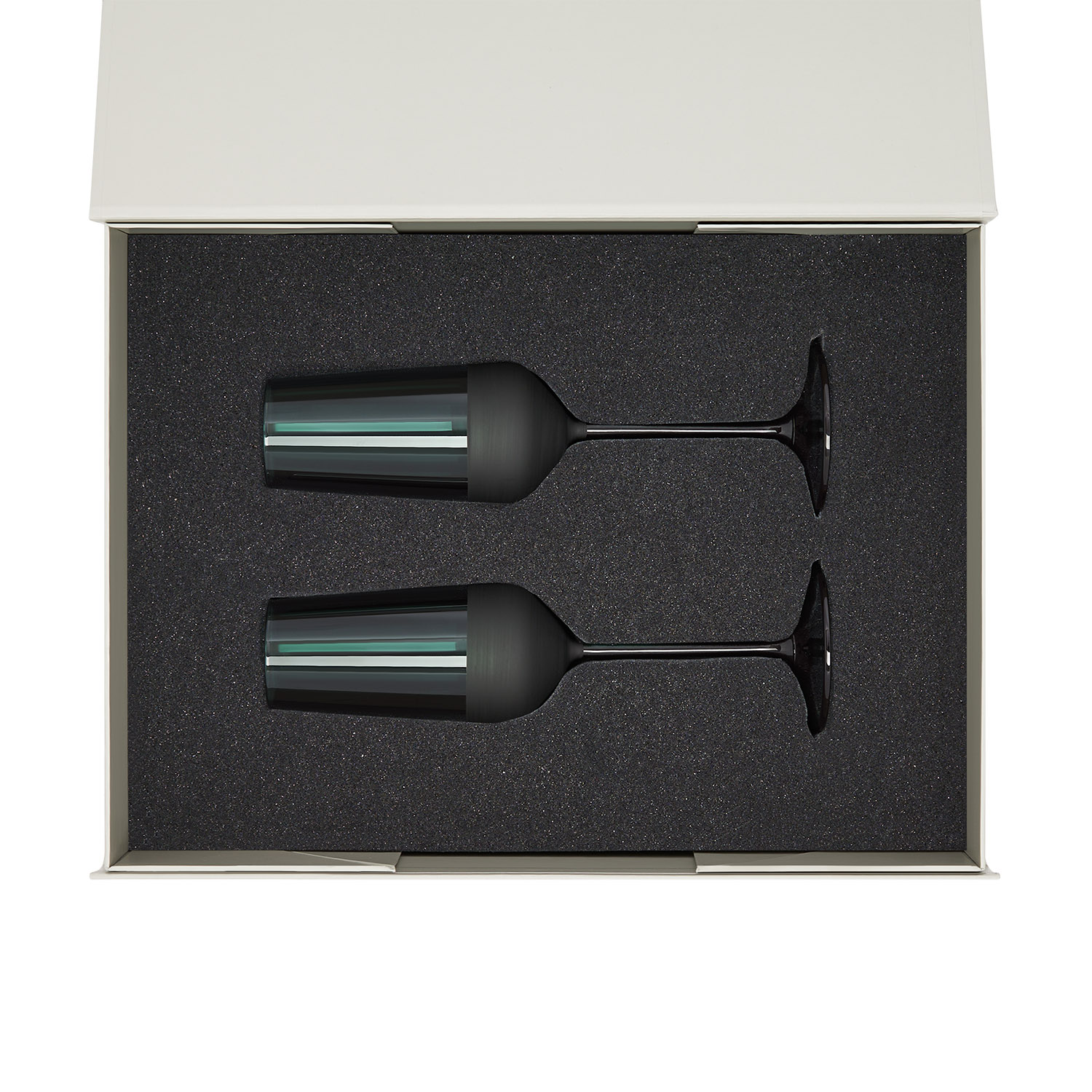 Подарочный набор 2 бокала для шампанского Emerald в серой коробке-1