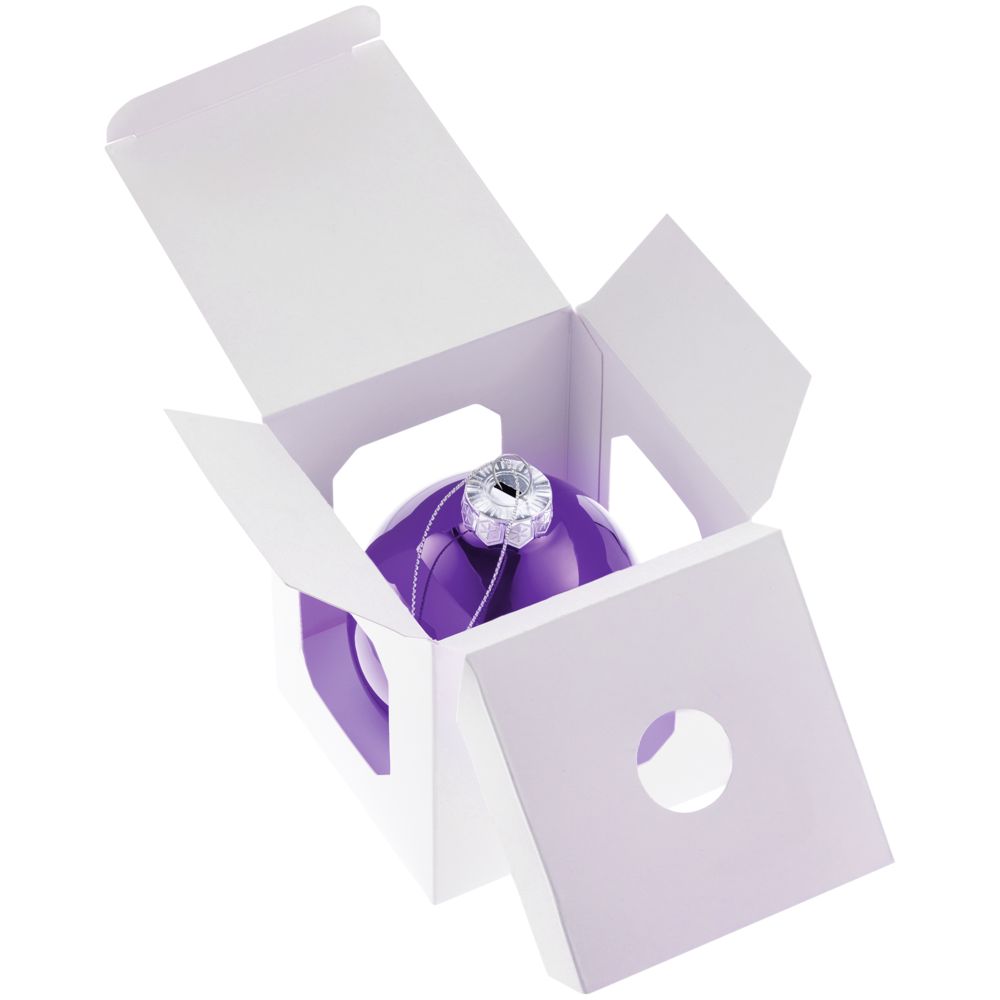 Елочный шар Finery Gloss, 8 см, глянцевый фиолетовый-2