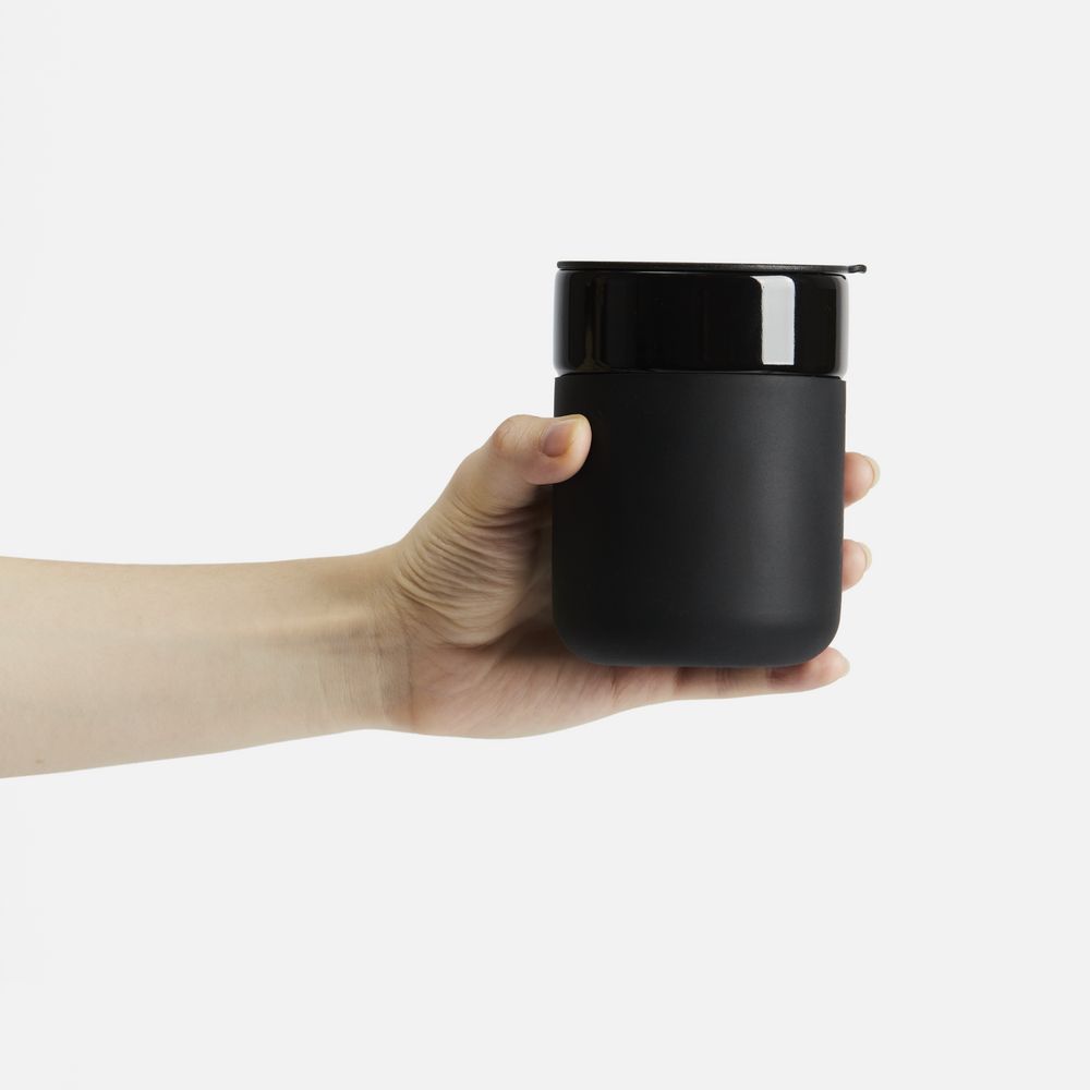 Кружка Nabo с силиконовым держателем, черная-2