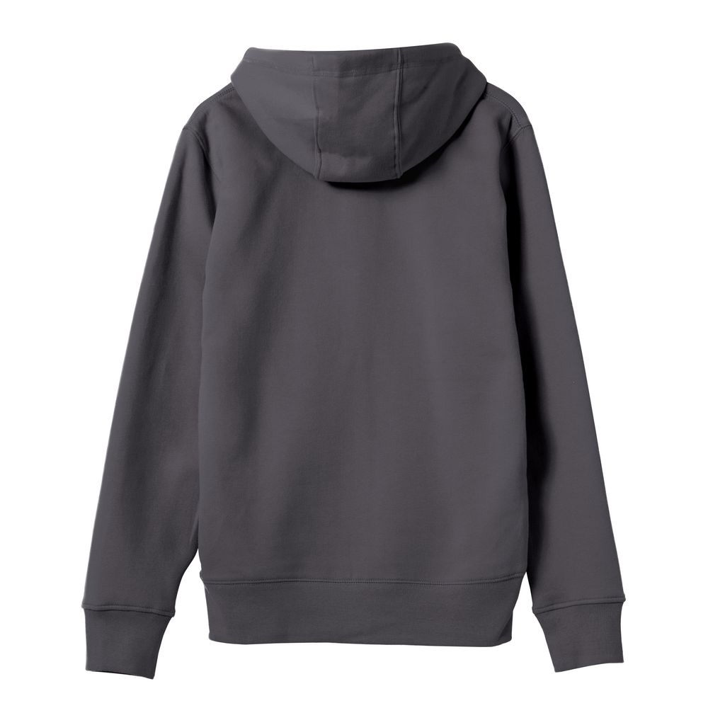 Толстовка на молнии с капюшоном унисекс King, темно-серая-2