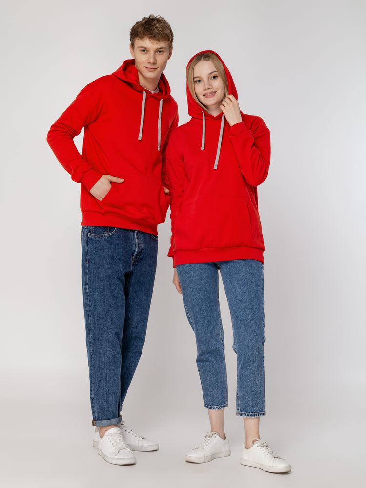 Толстовка с капюшоном Unit Kirenga Heavy, красная-6