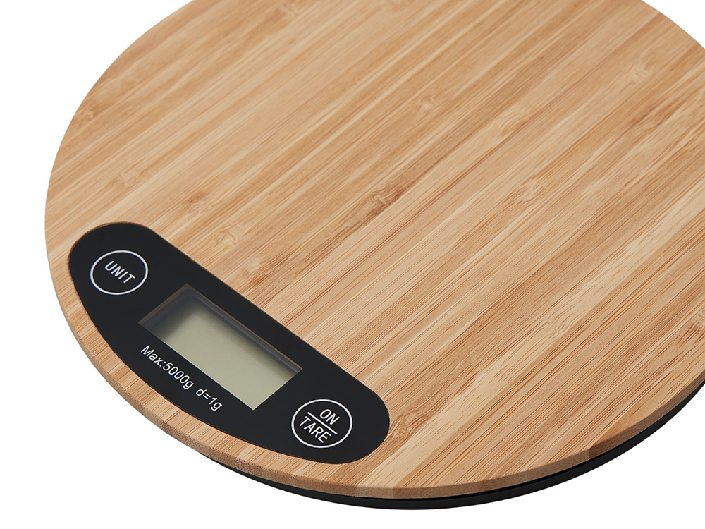 Бамбуковые кухонные весы Scale, натуральный-2