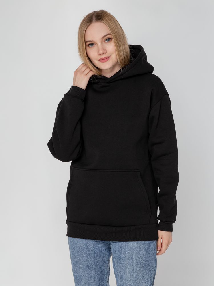 Худи унисекс оверсайз Full Swing, черное-5