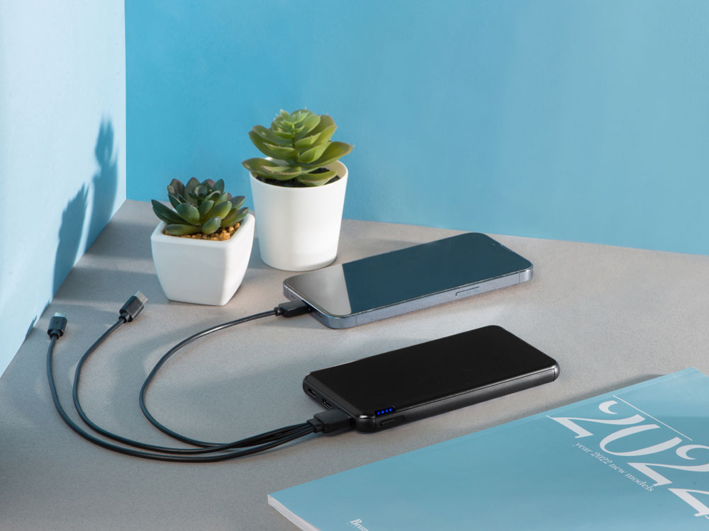 Внешний аккумулятор Forge v.2, металл, 10000mah, черный-9