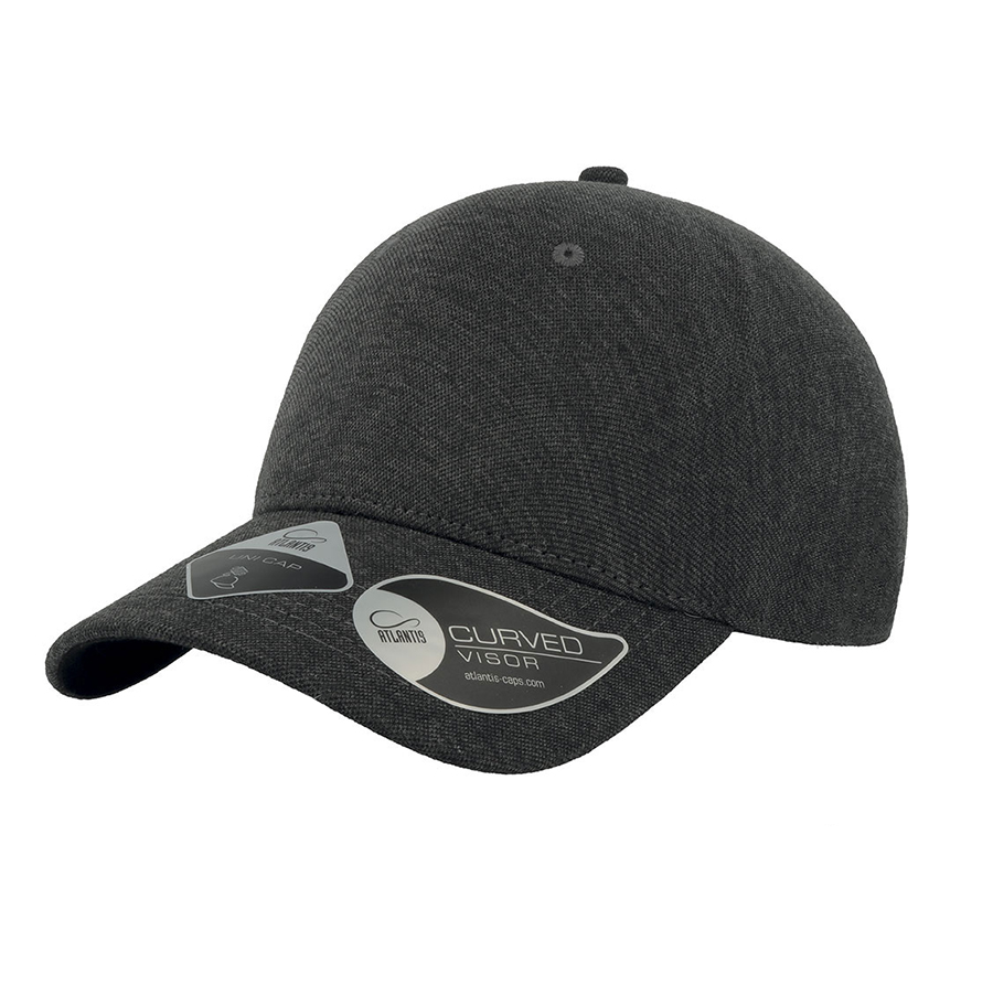 Бейсболка UNI-CAP PIQUET, без панелей и швов, без застежки, темно-серый-0