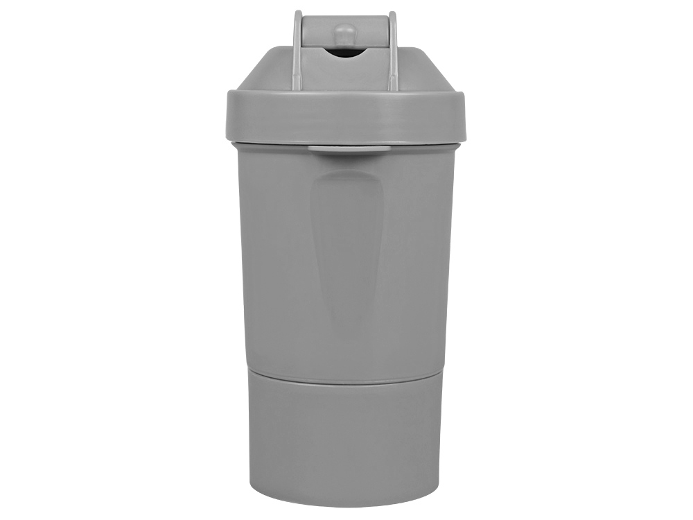 Шейкер для спортивного питания Level Up, серый-5