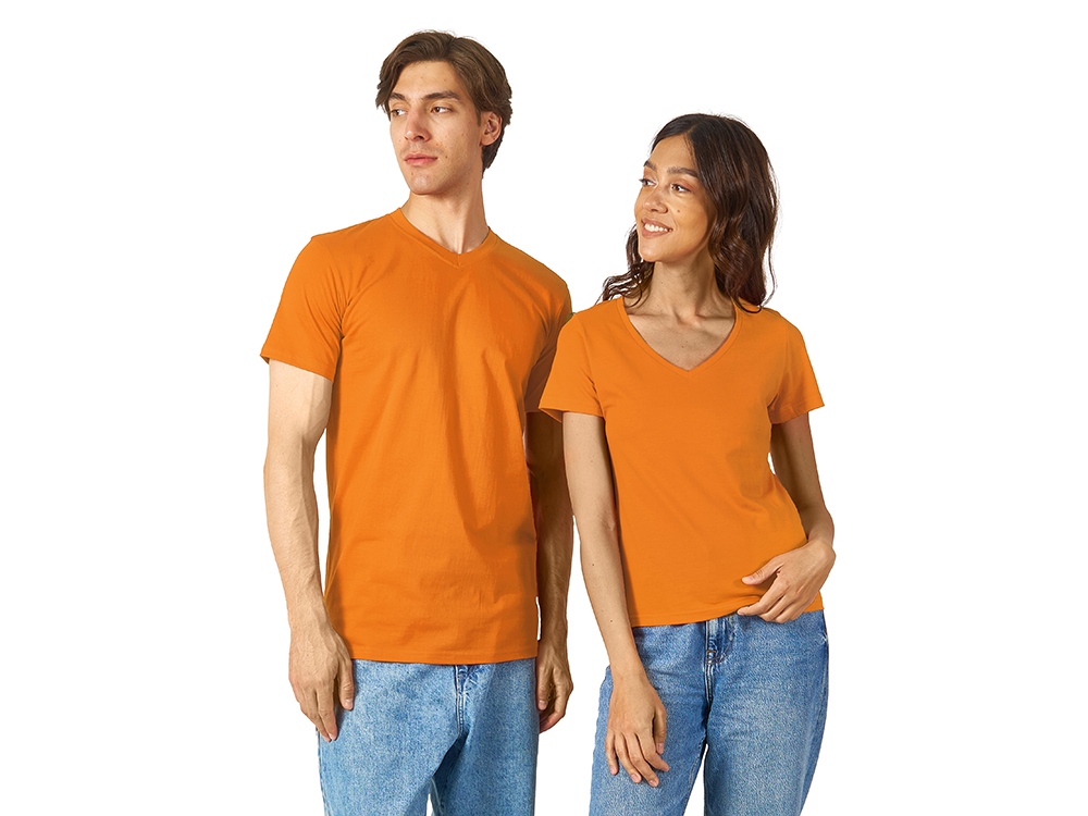 Футболка Heavy Super Club мужская с V-образным вырезом, оранжевый-4