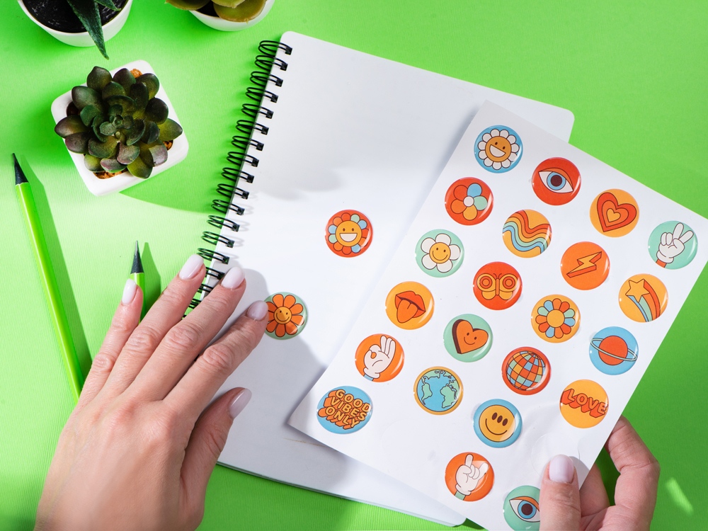 Сет объемных стикеров из эпоксидной смолы, А5-2