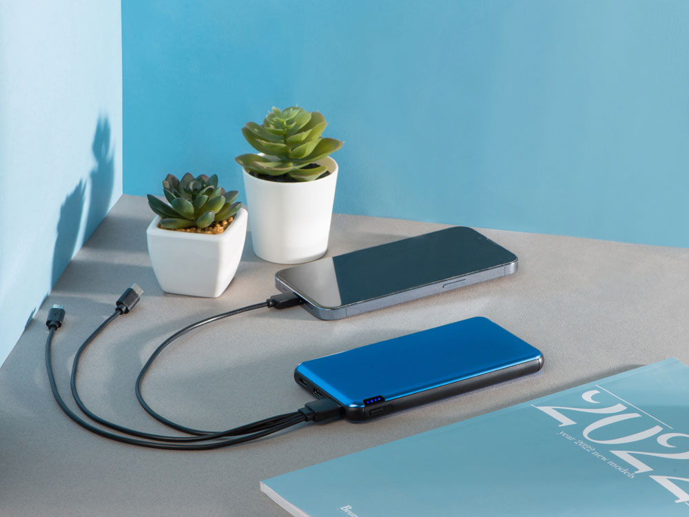 Внешний аккумулятор Forge v.2 металл, 10000mah, синий-9