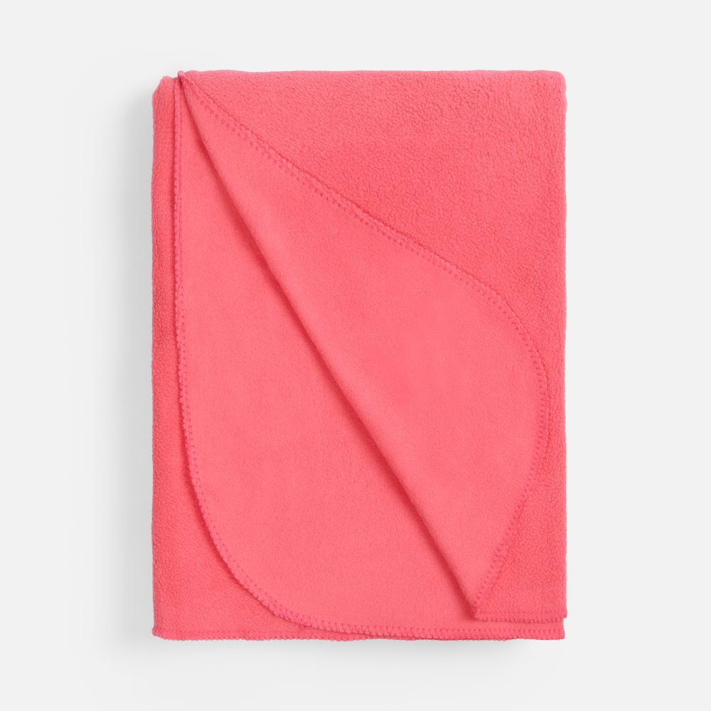 Флисовый плед Warm&Peace, розовый (коралловый)-1