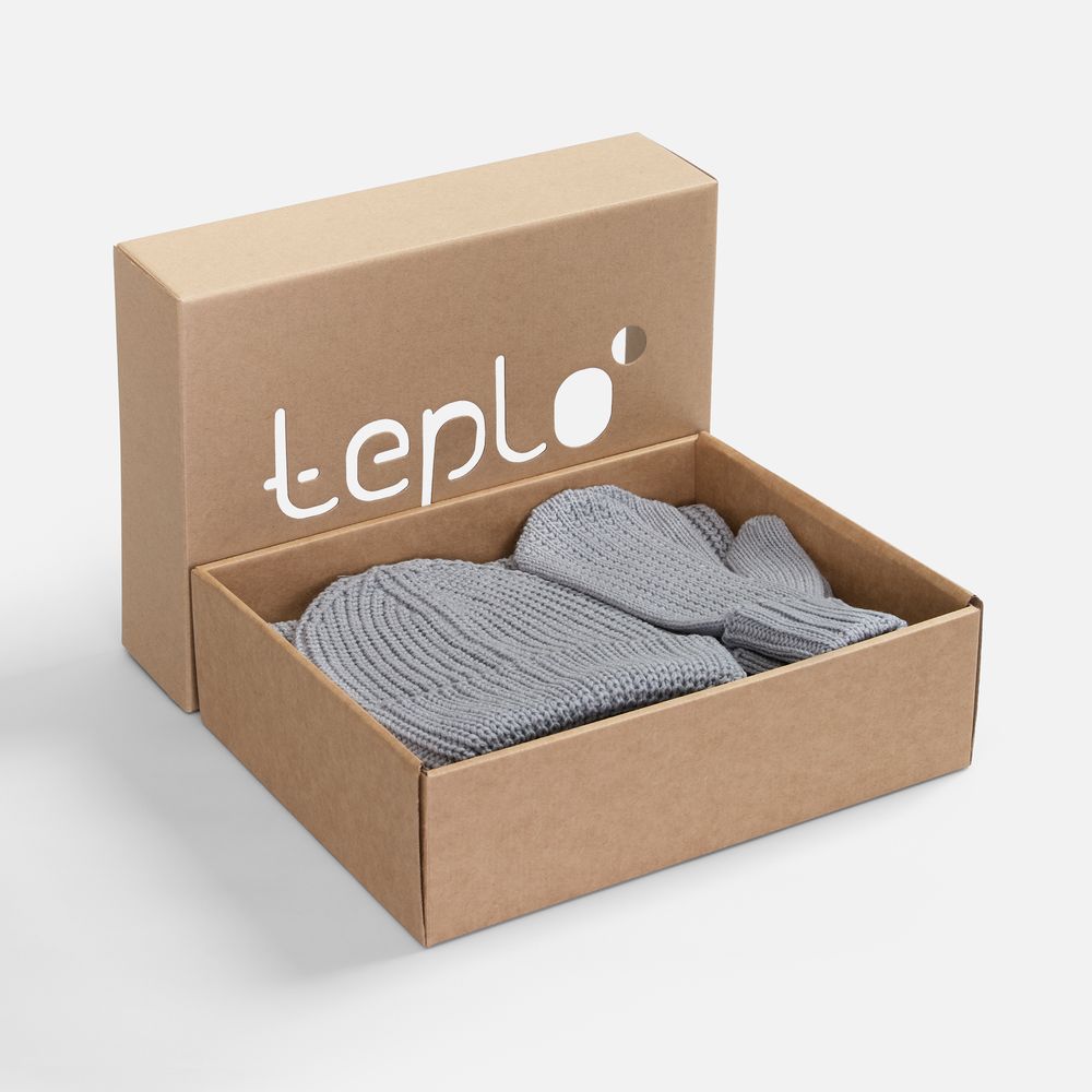 Набор Nordkyn Full Set с шарфом, светло-серый меланж-0