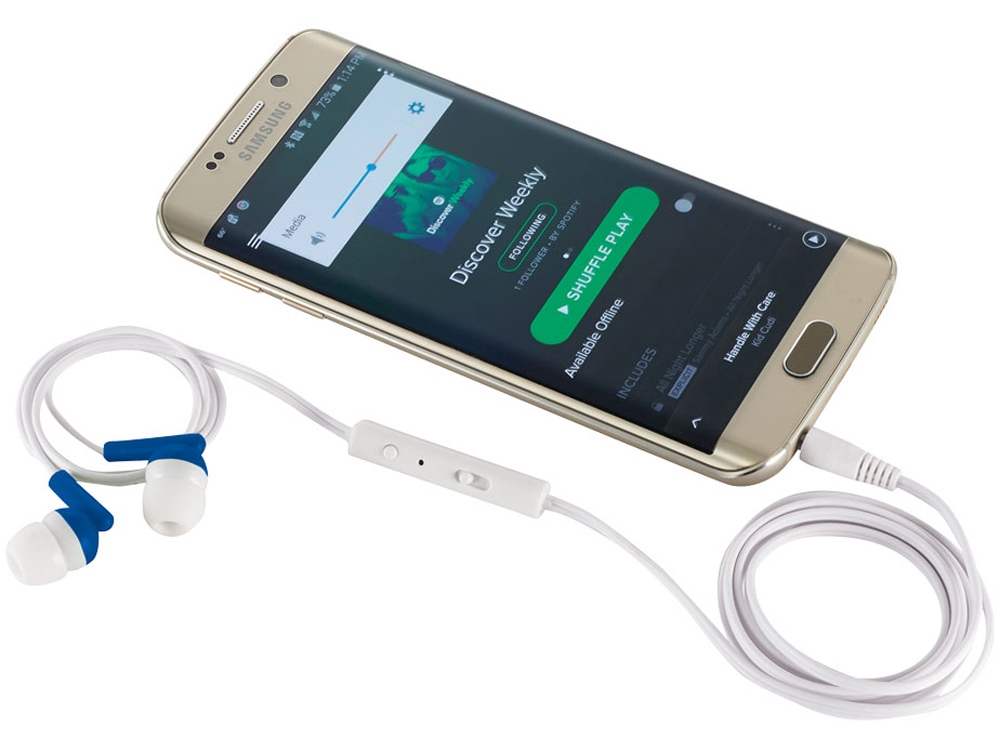 Наушники Earbuds, ярко-синий-1