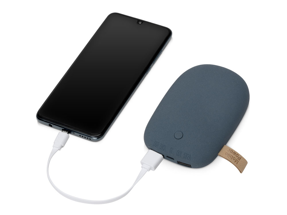 Внешний аккумулятор в форме камня Stone, 7800 mAh, темно-серый-1