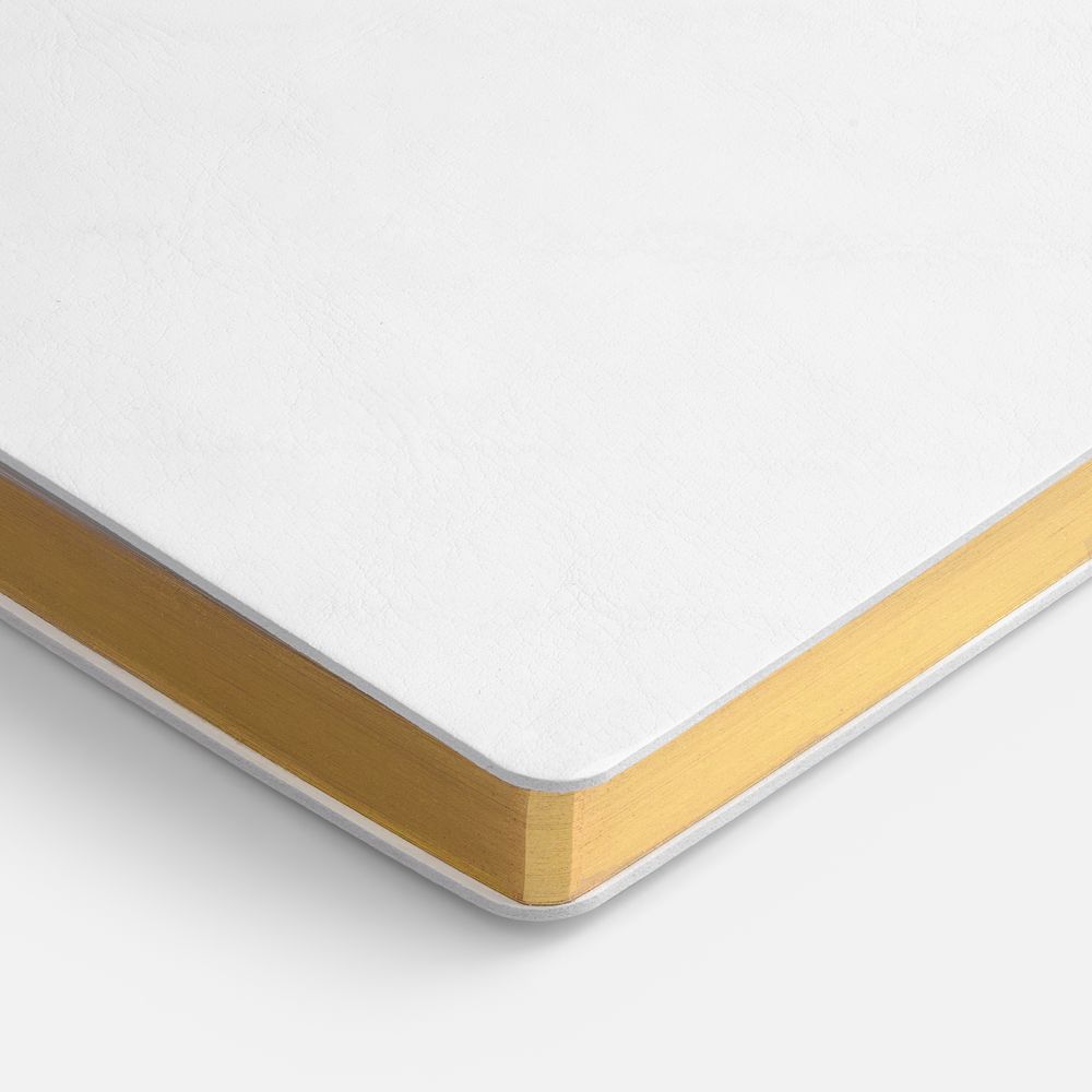 Ежедневник Nebraska Flex, недатированный, белый с золотистым-3