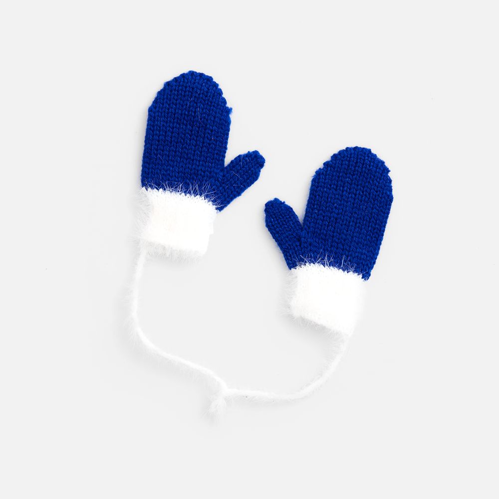 Подвеска на елку «Вьюжка», варежки, синяя-0