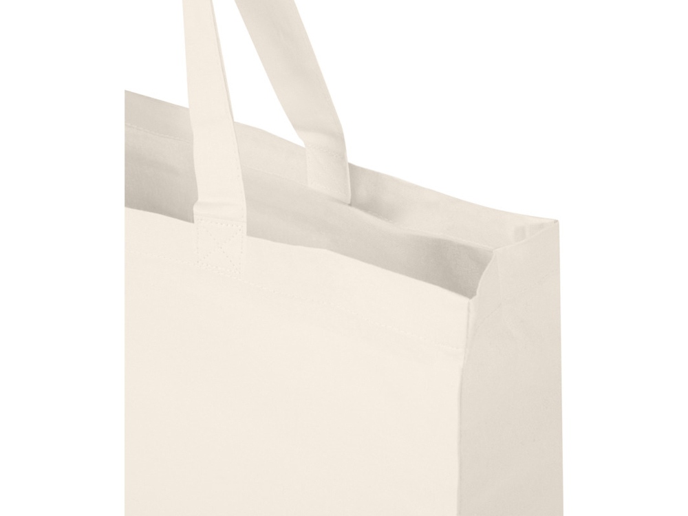 Odessa большая эко-сумка из переработанного хлопка, сертифицированного согласно GRS, плотностью 220 г/м² - Натуральный-3