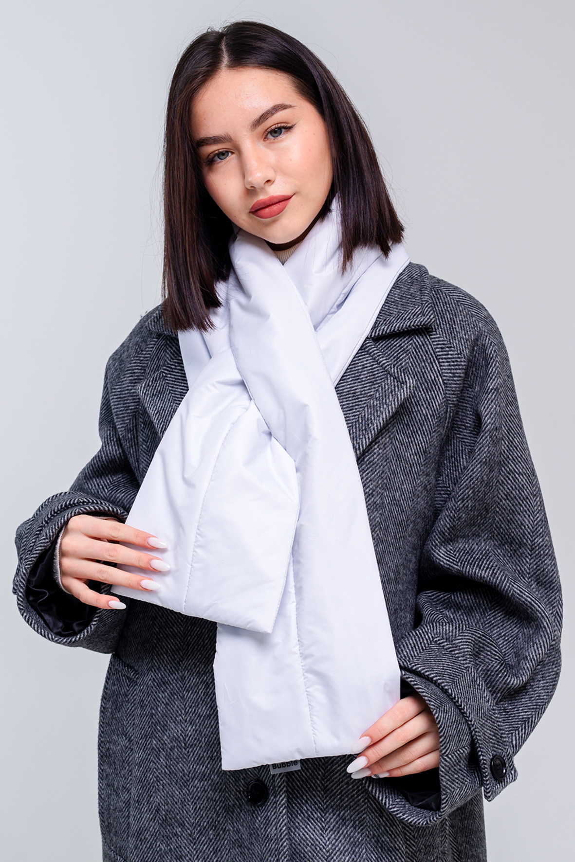 Шарф Bubble (белый)-5