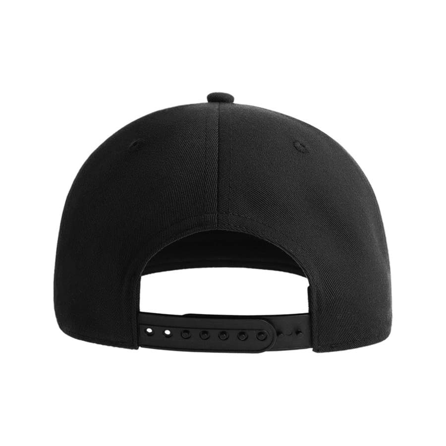 Бейсболка JAMES,6 клиньев,плоский козырек,ПВС застежка, черный-4