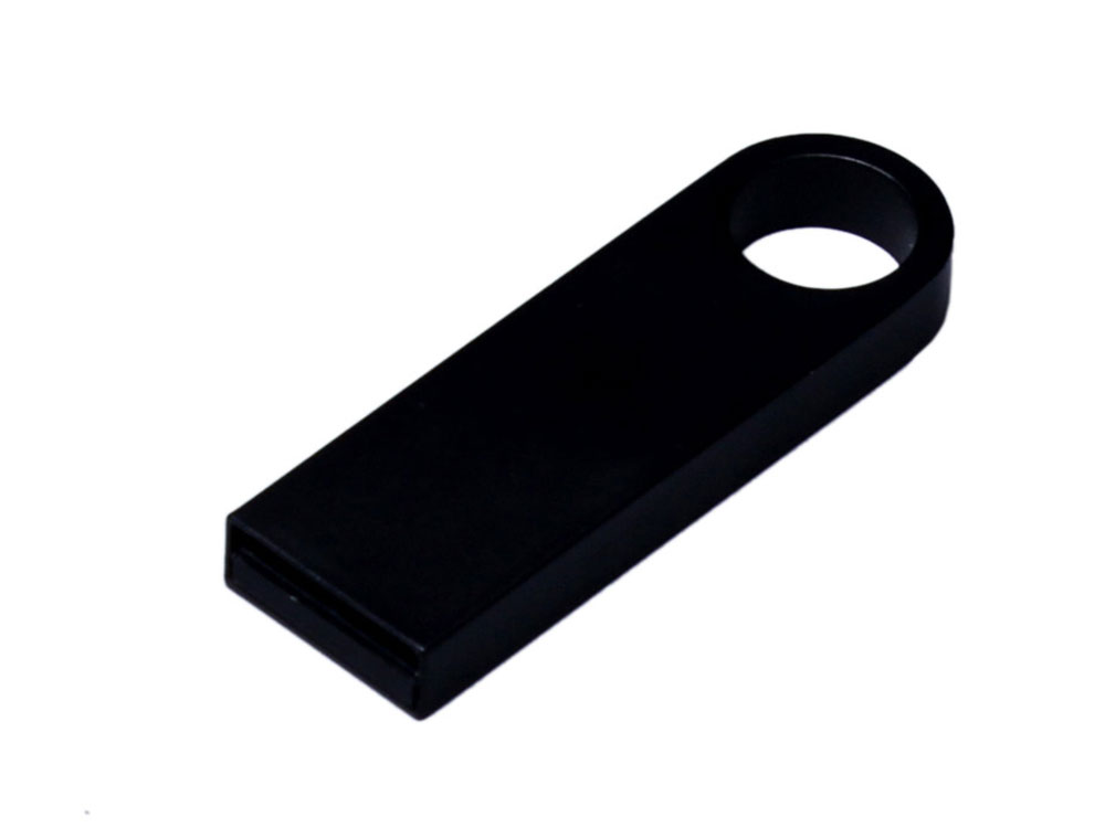 USB 2.0-флешка на 128 Гб с мини чипом и круглым отверстием, черный-1