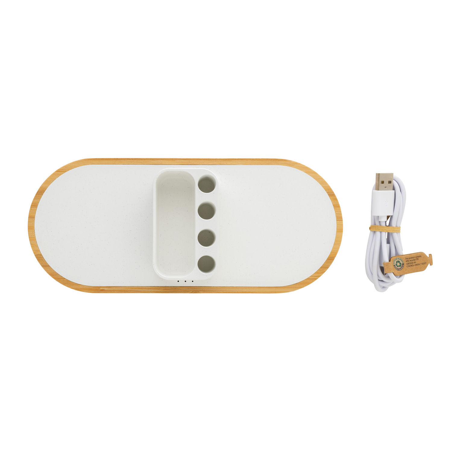 Док-станция Ontario 2-в-1 с органайзером из переработанного пластика RCS, 10 Вт-8