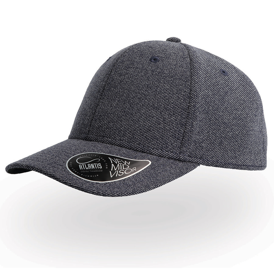 Бейсболка LOOP, 6 клиньев,  пластиковая застежка, темно-синий-0