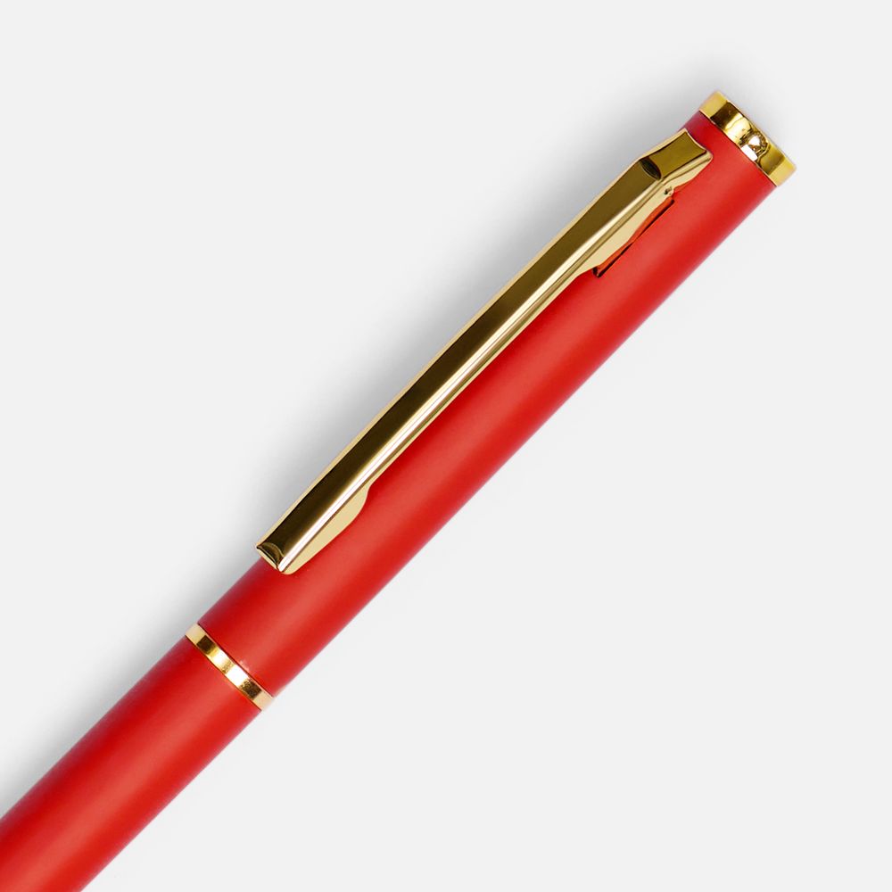 Ручка шариковая Hotel Gold, ver.2, матовая красная-1