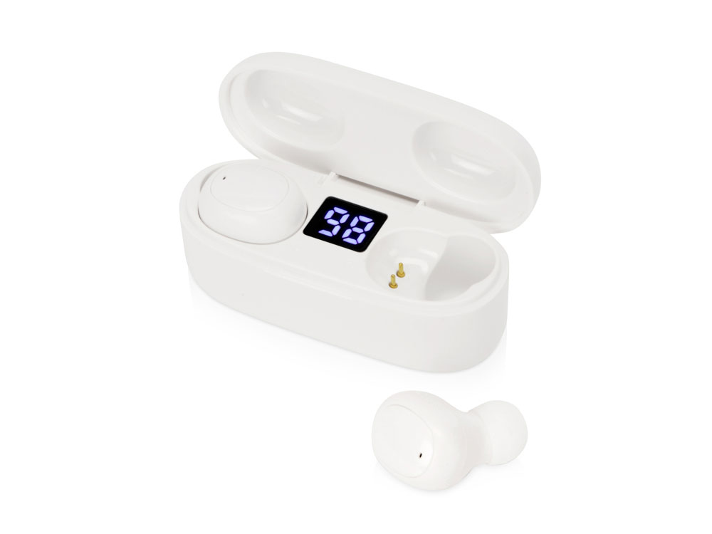 Беспроводные наушники TWS в кейсе Volts. Evolt, белый, пластик-0