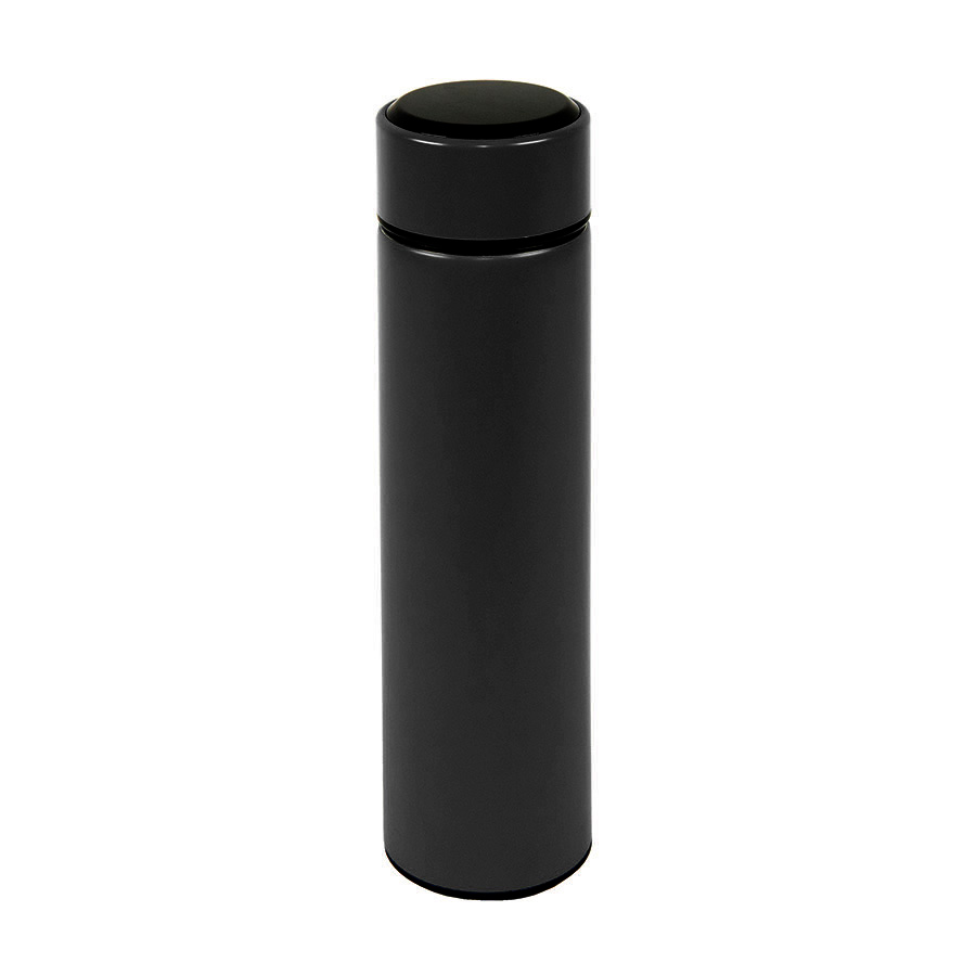 Термос THERMO с ситечком, 500 мл; нержавеющая сталь, черный-0