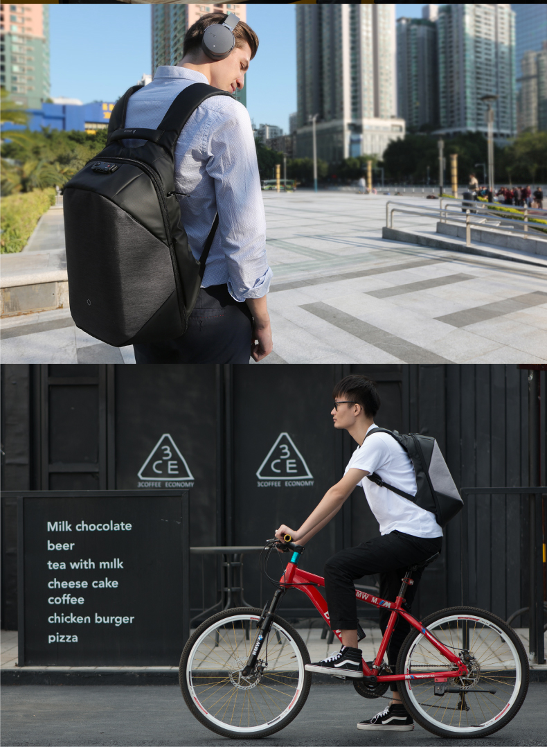 Рюкзак ClickPack 46х34х16 см, черный/серый-18