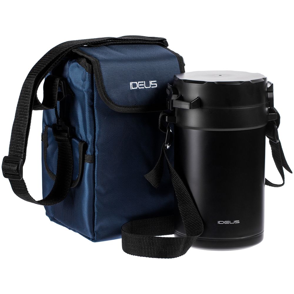 Термос для еды Jiayi в термочехле, черный-5