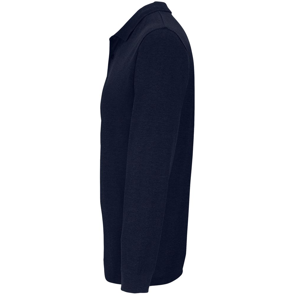 Рубашка поло унисекс с длинным рукавом Planet LSL, темно-синяя-2