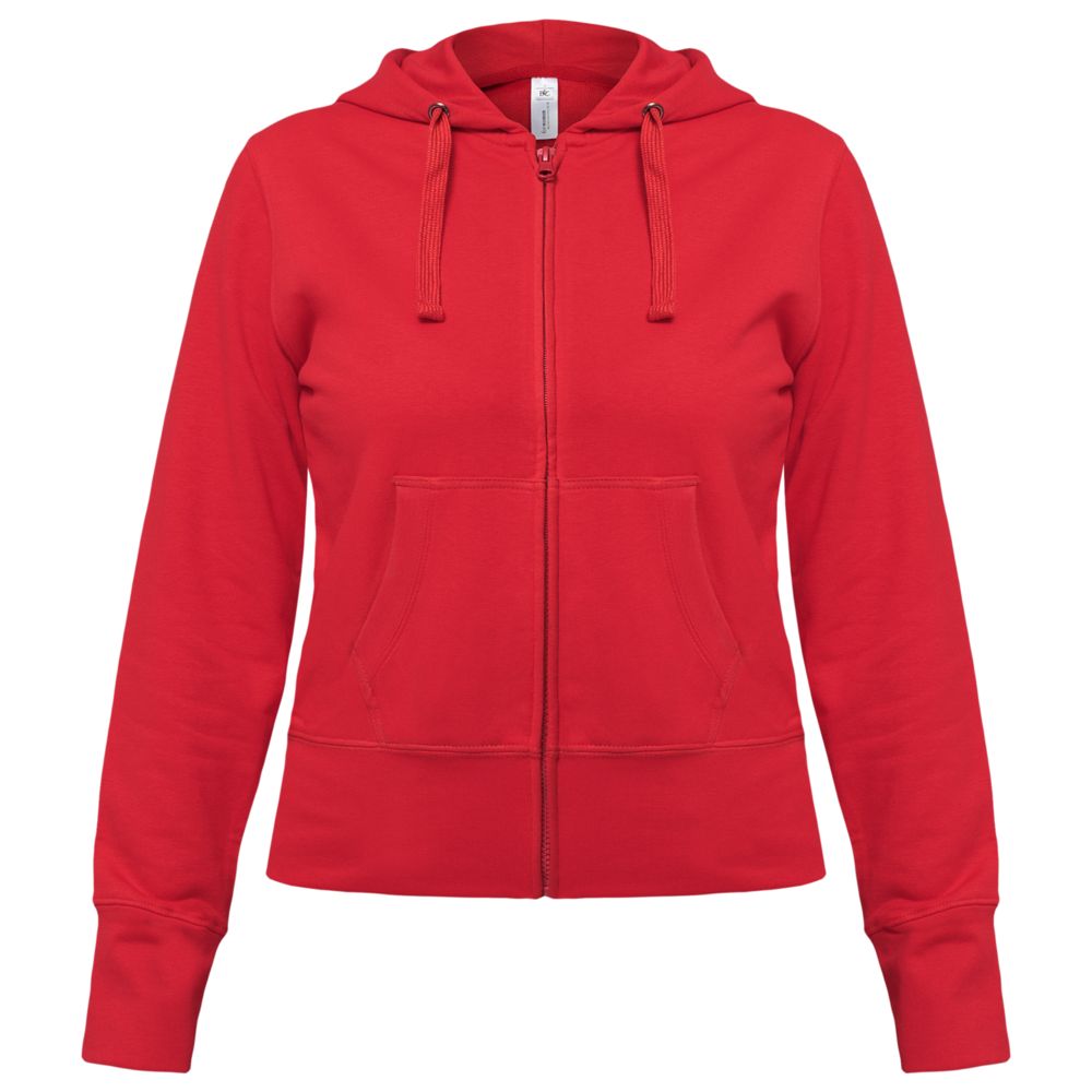 Толстовка женская Hooded Full Zip красная-0