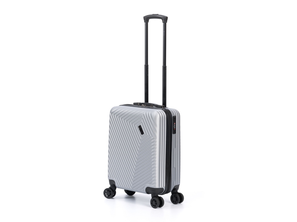 Чемодан TORBER Lama, серебристый, ABS-пластик, 38 х 21 х 55 см, 37 л-0