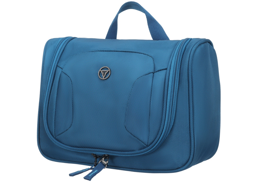 Несессер TORBER, дорожный, синий, полиэстер, 27х11х22 см-1