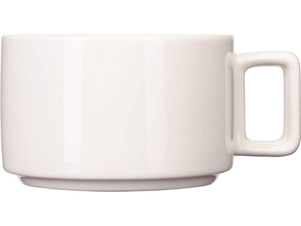 Набор чашка с бамбуковым блюдцем Sheffield, белый-1