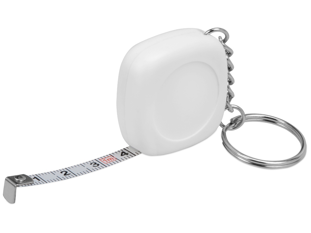 Брелок-рулетка 1м Block, белый-1