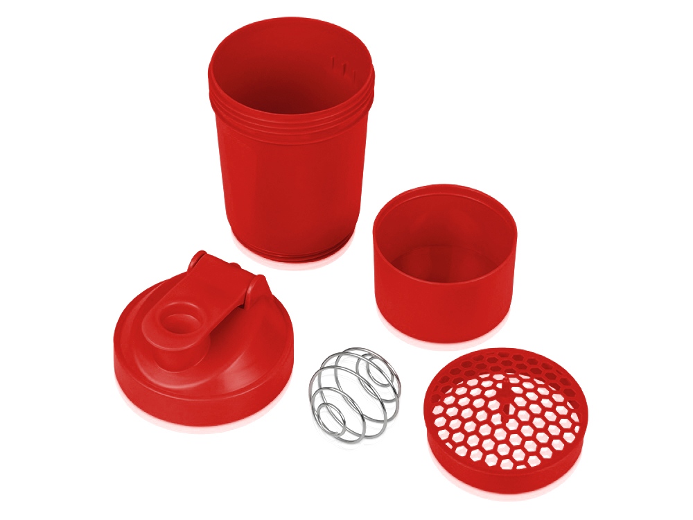 Шейкер для спортивного питания Level Up, красный-3