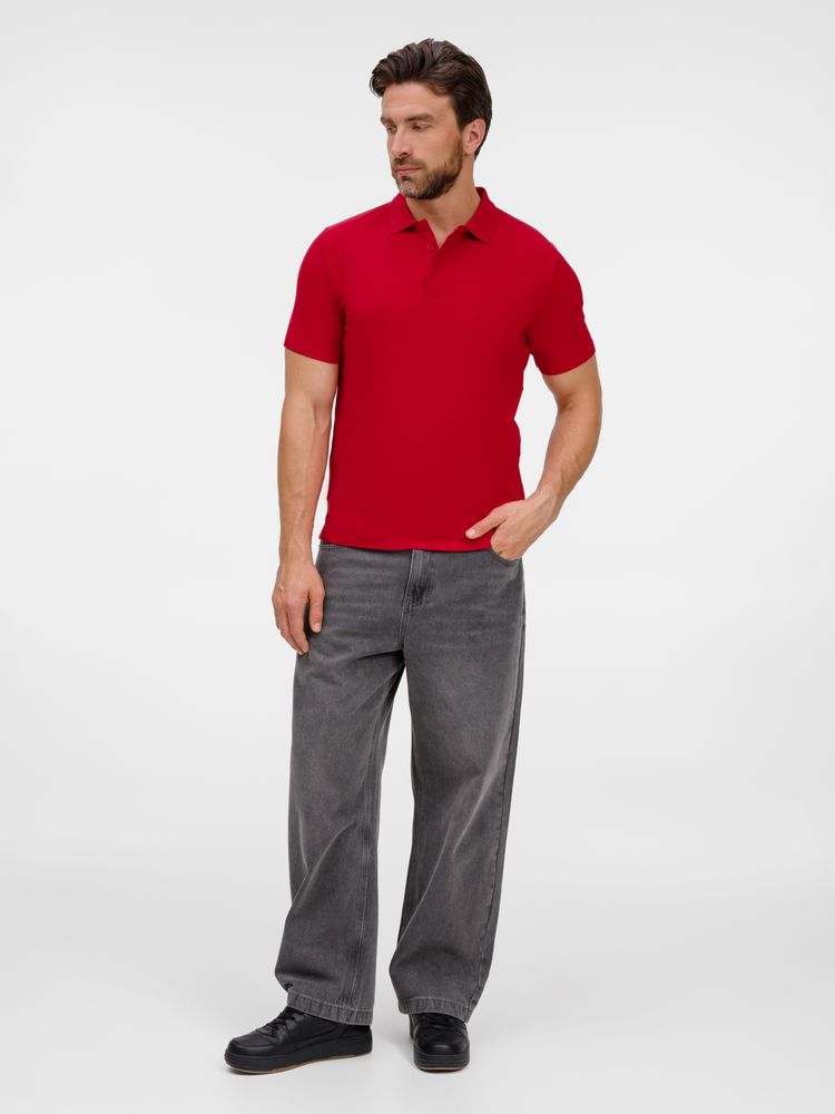 Рубашка поло унисекс Tervise, красная-4