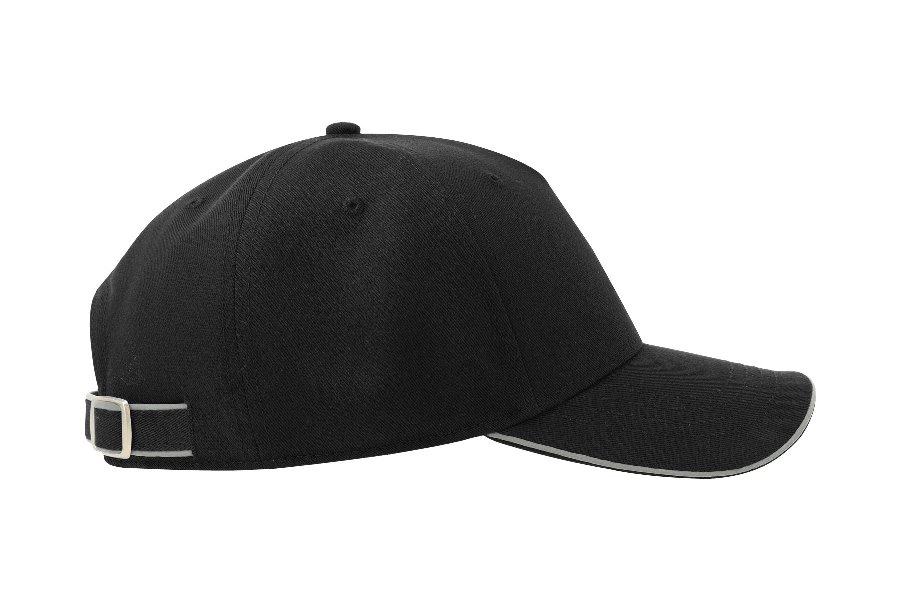 Бейсболка REFLECT-S со светоотражающими деталями, 5 клиньев,  металлическая застежка, черный-7