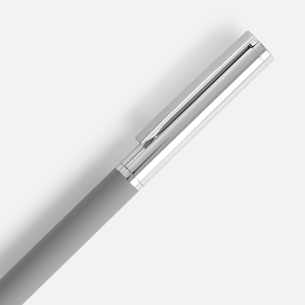Ручка шариковая Eyeshot Soft Touch, серая-3
