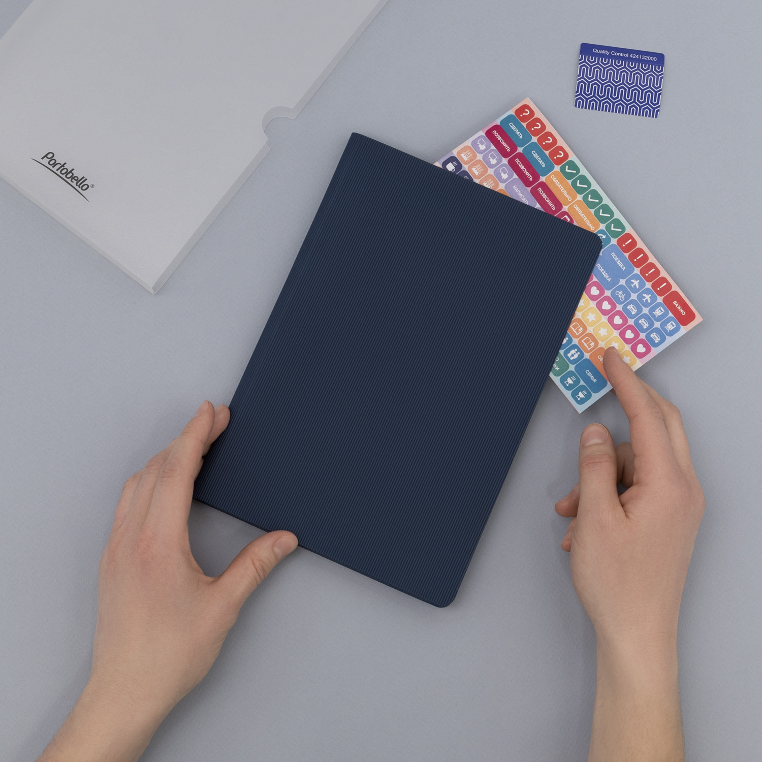 Ежедневник Рейн (Rain) недатированный, синий-7