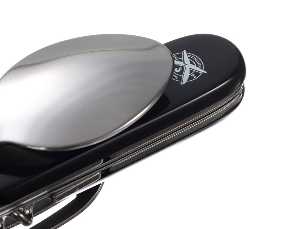 Нож перочинный Stinger, 109 мм, 8 функций, материал рукояти: АБС-пластик (чёрный)-4