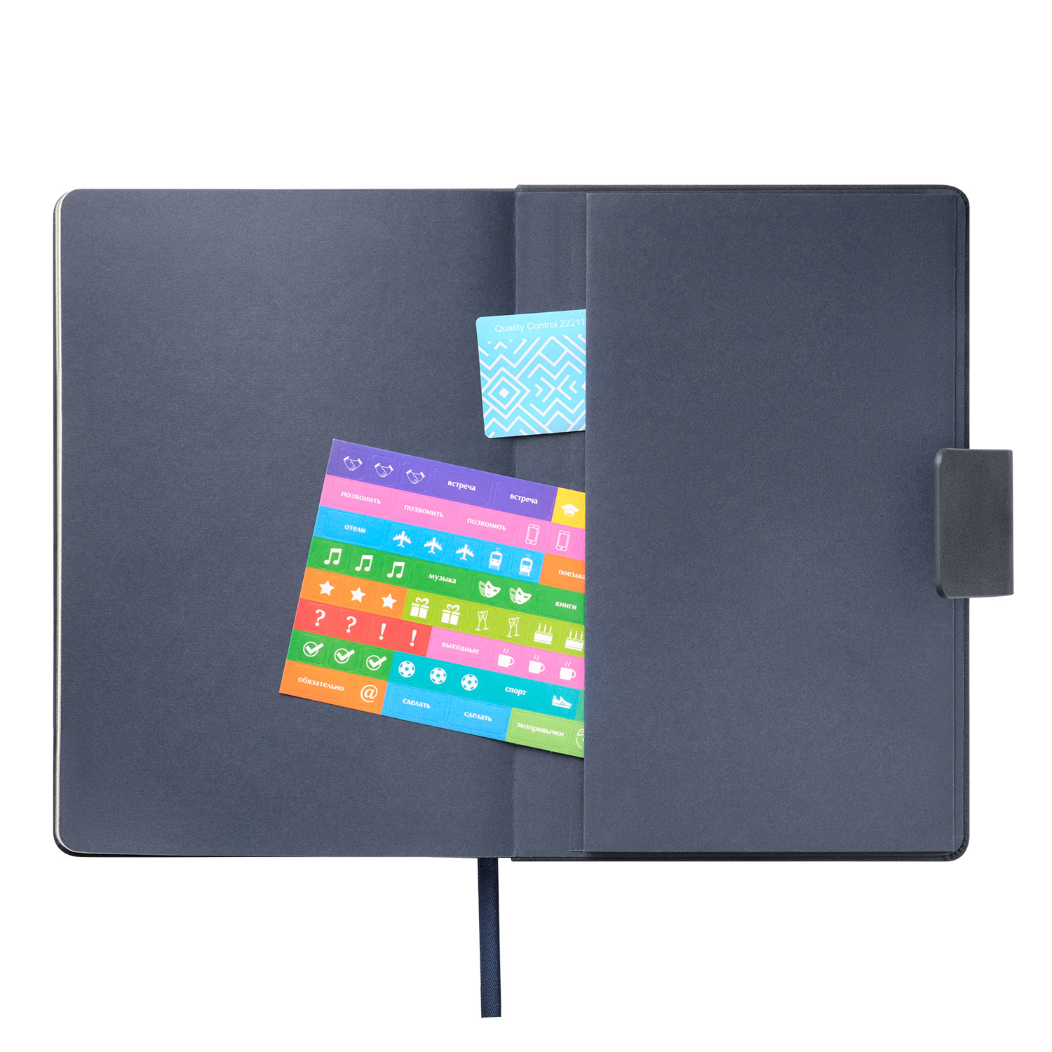 Ежедневник Риц (Ritz) недатированный, синий, твердая обложка-9