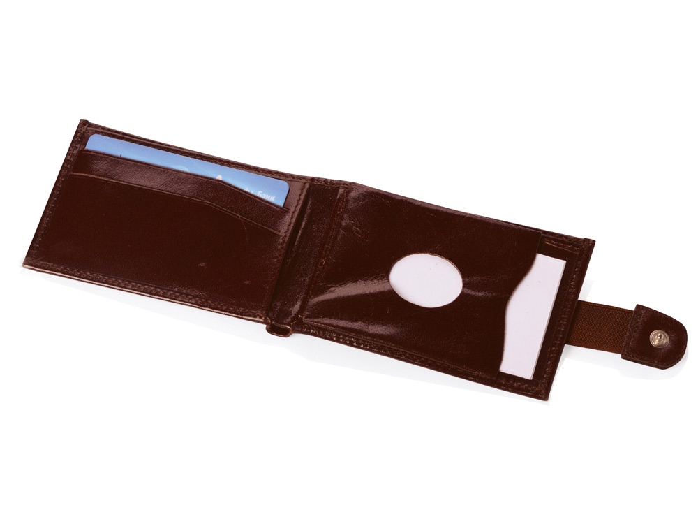 Визитница с отделениями для кредитных карт, коричневый-1