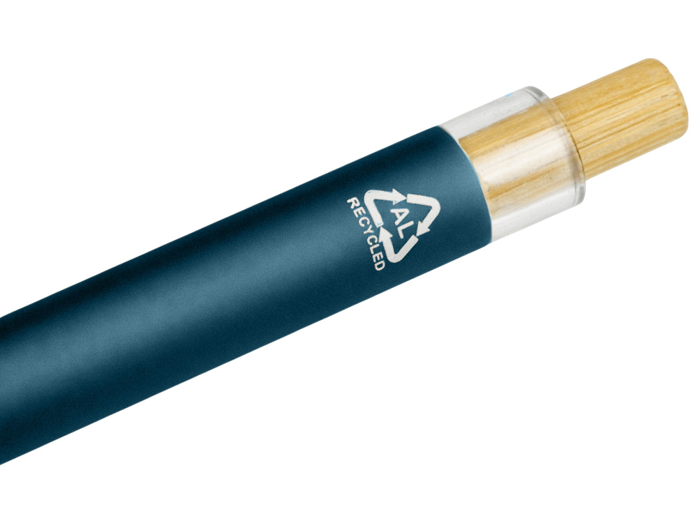 Ручка из переработанного алюминия Blossom, полуночный синий-3