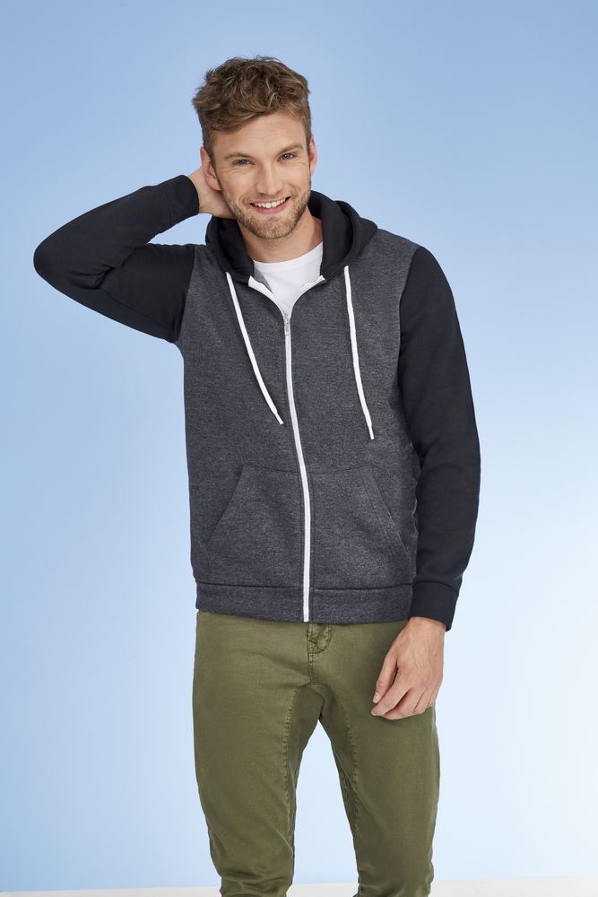 Толстовка на молнии Silver 280 темно-синяя с красным-4