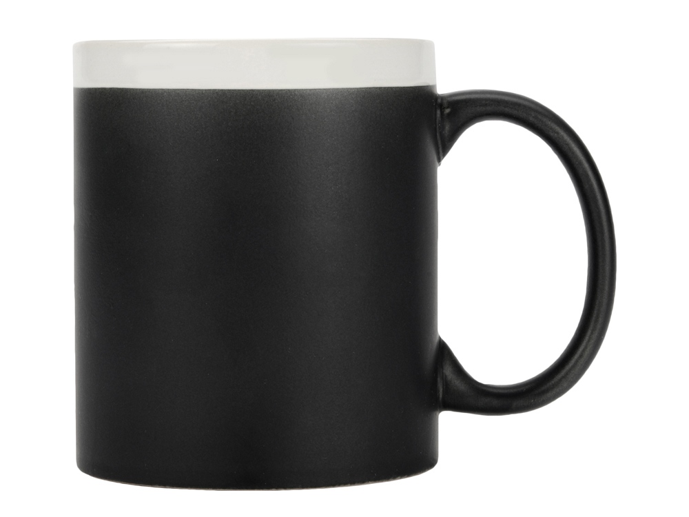 Кружка с покрытием для рисования мелом Да Винчи, черный/белый-2