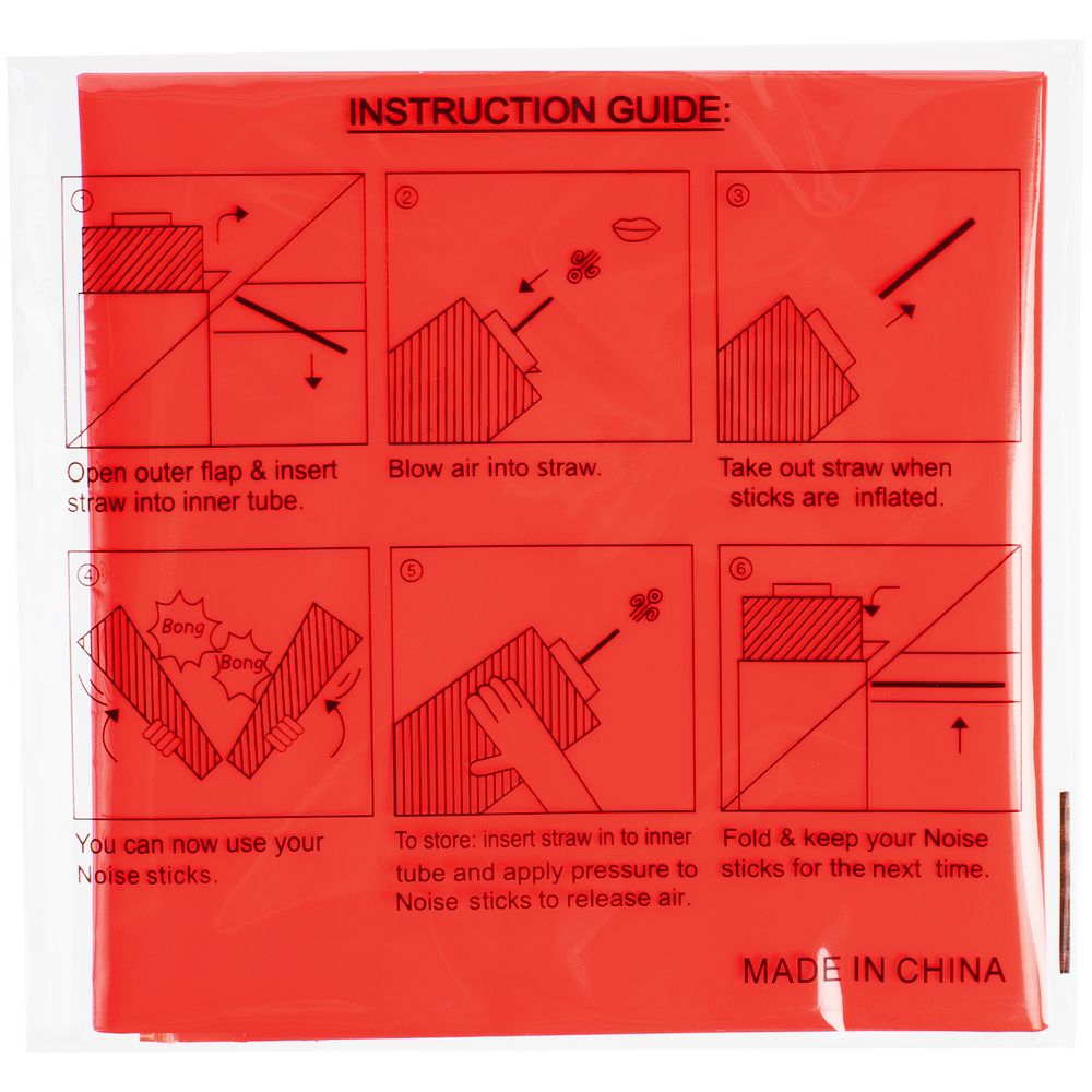 Палки-стучалки для болельщиков «Пошумим», красные-2