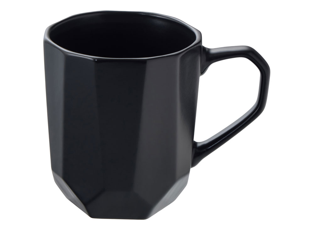 Кружка с гранями Amery, 310мл, черный матовый-1