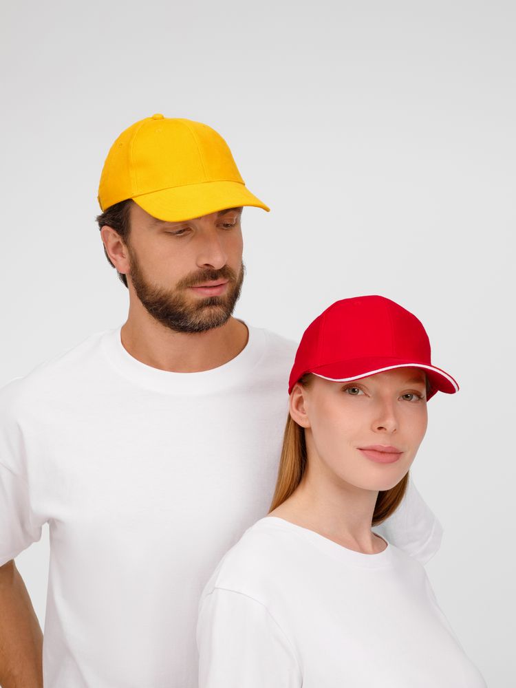 Бейсболка Buffalo, красная с белым-7